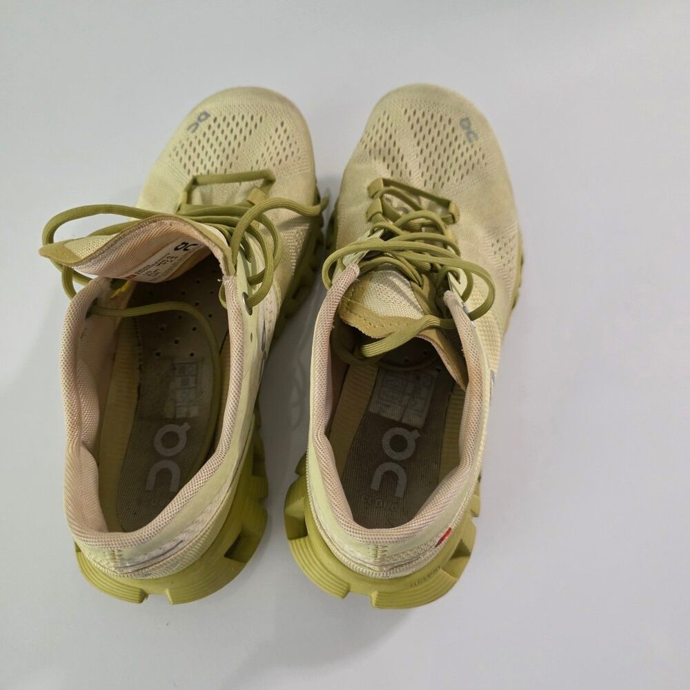 On Cloud X Running Shoes Hay Dust Yellow Mesh Athletic Sneakers Womens 6.5 - Picture 7 of 9